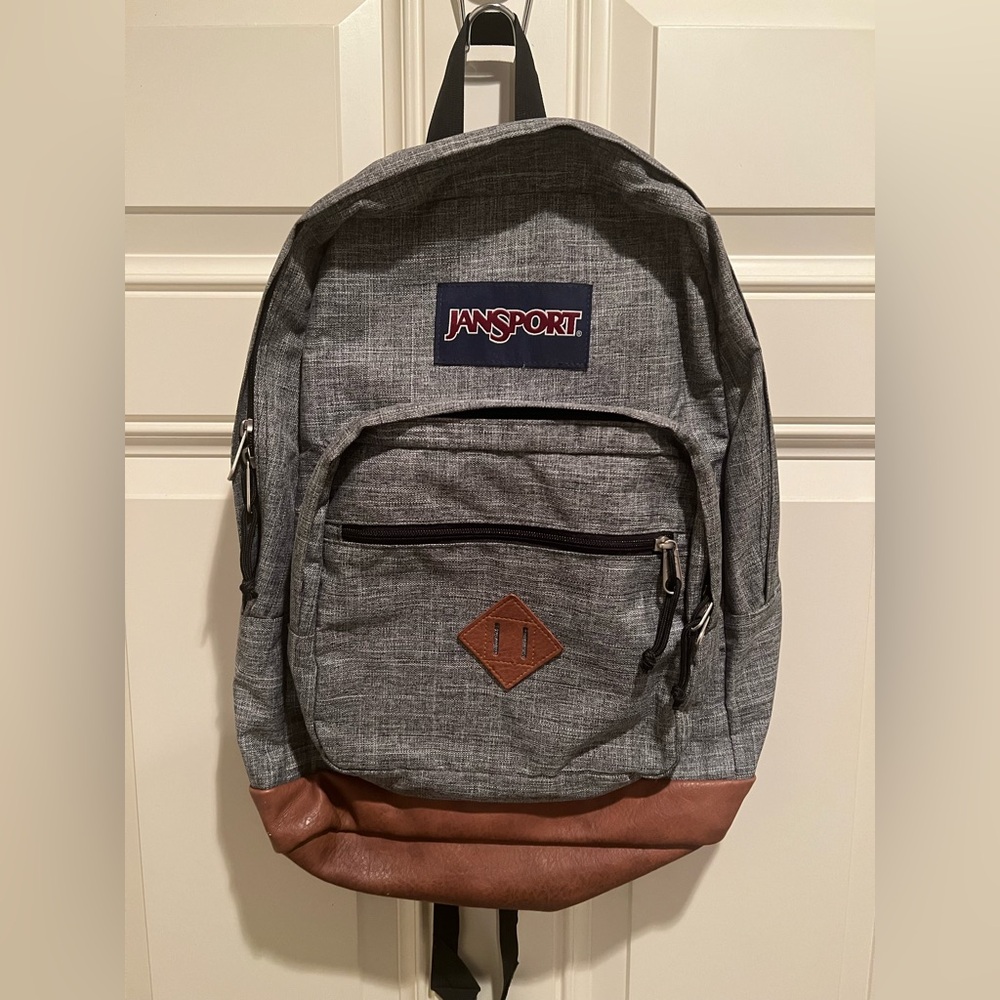 Jansport backpack leather bottom vintage style